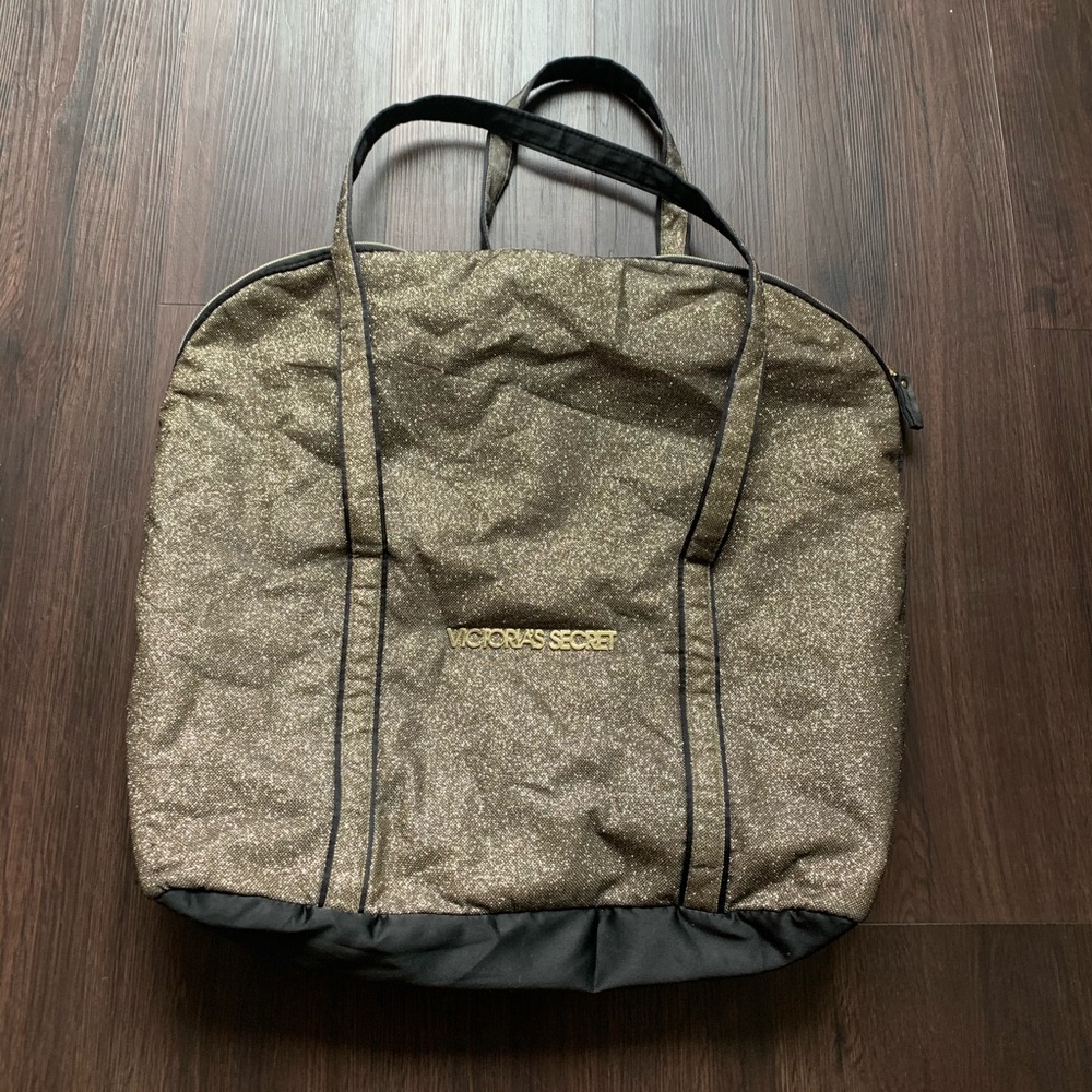 (SOLD) Victoria’s Secret Glittery Gold Tote - Picture 6 of 8